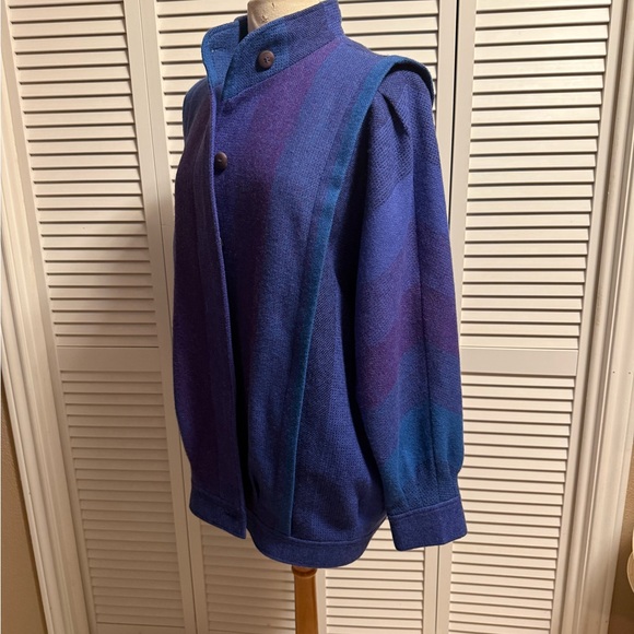 70s VTG Avoca Collection Pure New Wool Coat Jacket & Skirt Set L Made in Ireland - Picture 2 of 9